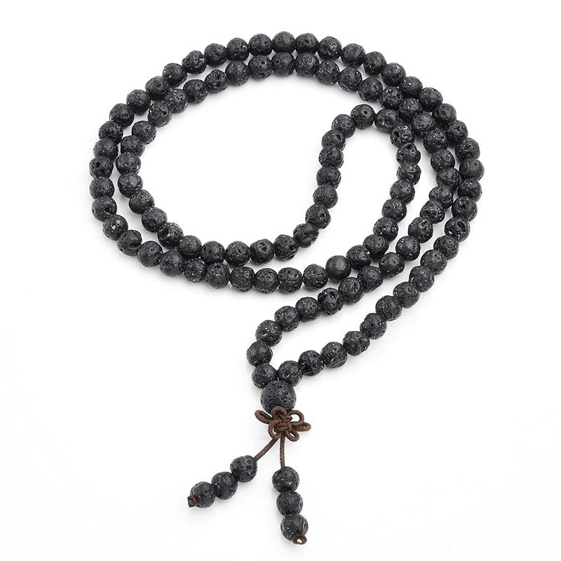 108 Beads Lava Rock Protection Bracelet for Meditation