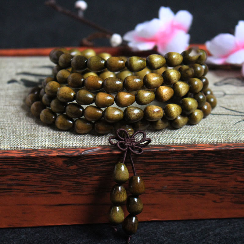 108 Beads Phoebe Zhennan Wood Protection Mala Bracelet
