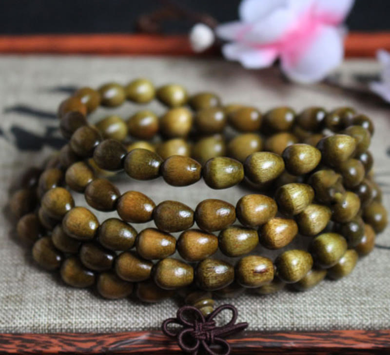 108 Beads Phoebe Zhennan Wood Protection Mala Bracelet