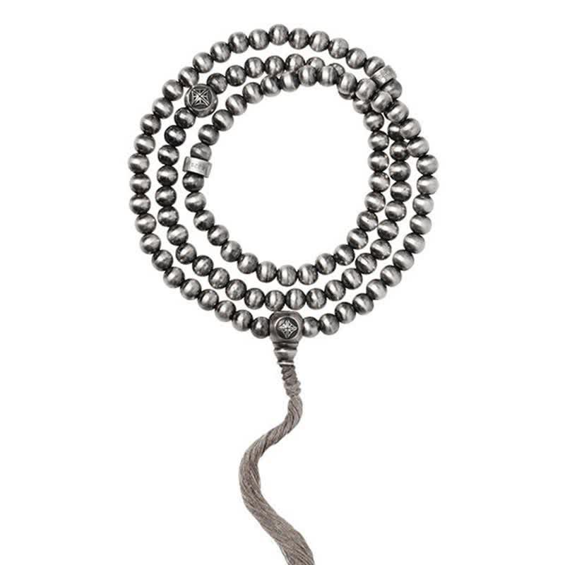 108 Mala Beads Sterling Silver Red Agate Turquoise Confidence Bracelet