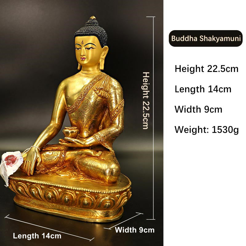 Copper Gold Plated Buddha Statue | Compassion & Serenity Decor