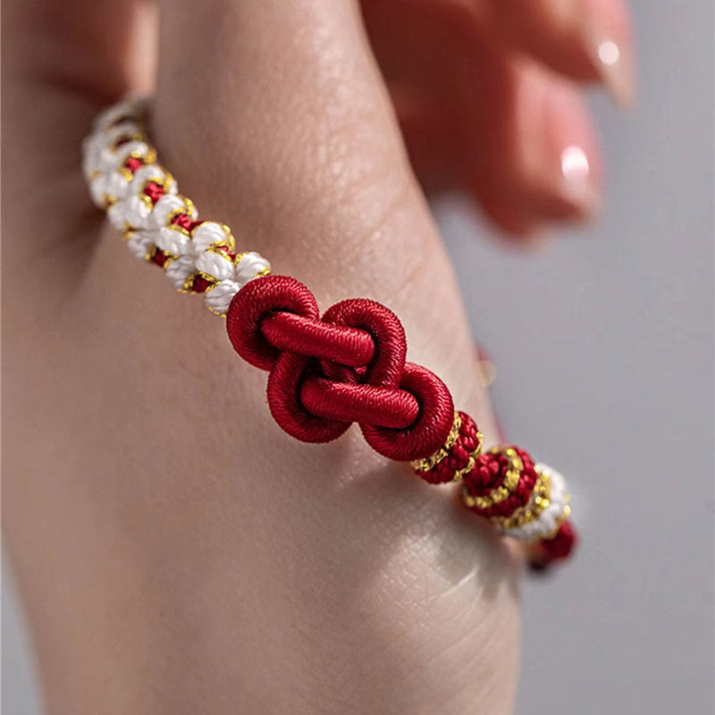 True Love Knot Red String Bracelet for Protection & Luck