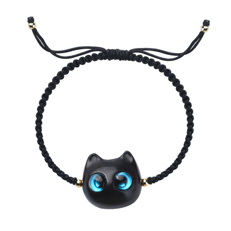 Unisex Small Leaf Red Sandalwood and Ebony Wood Calm Protection Bracelet