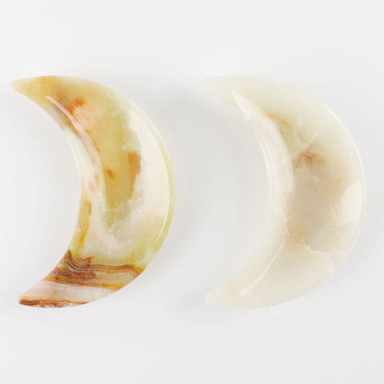 10cm Afghan Jade Moon Bowl Crystal Decor