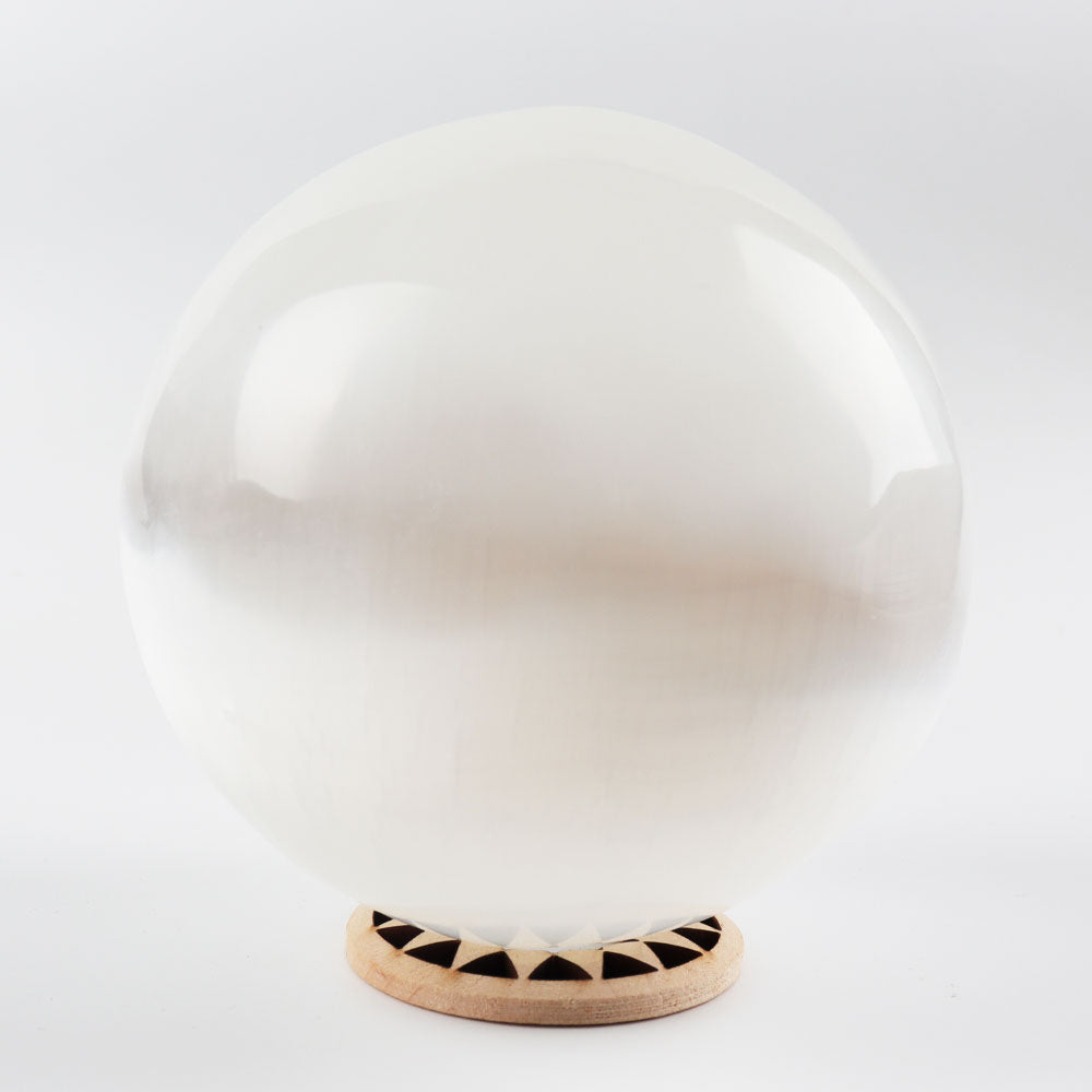 10cm Selenite White Sphere for Chakra Healing and Balance