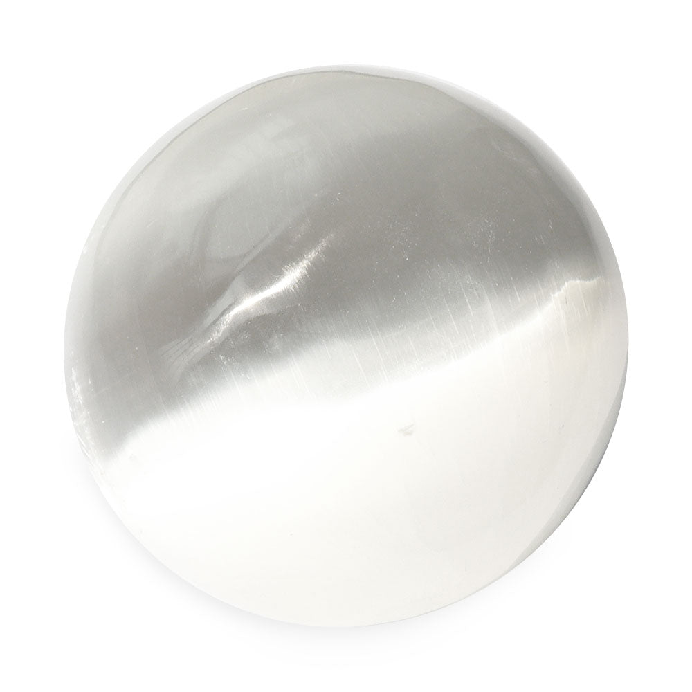 10cm Selenite White Sphere for Chakra Healing and Balance
