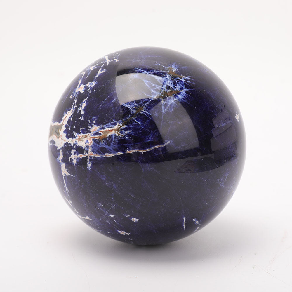 10cm Sodalite Crystal Sphere for Meditation and Healing