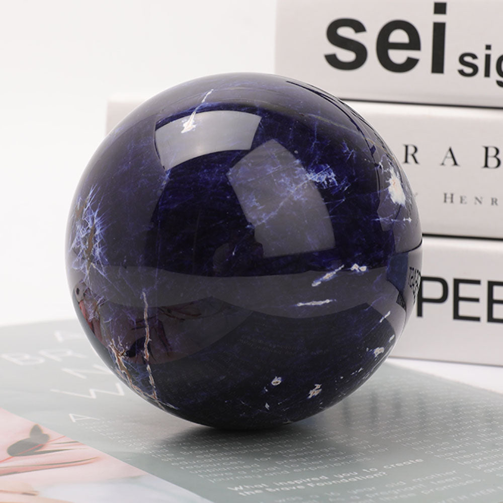 10cm Sodalite Crystal Sphere for Meditation and Healing