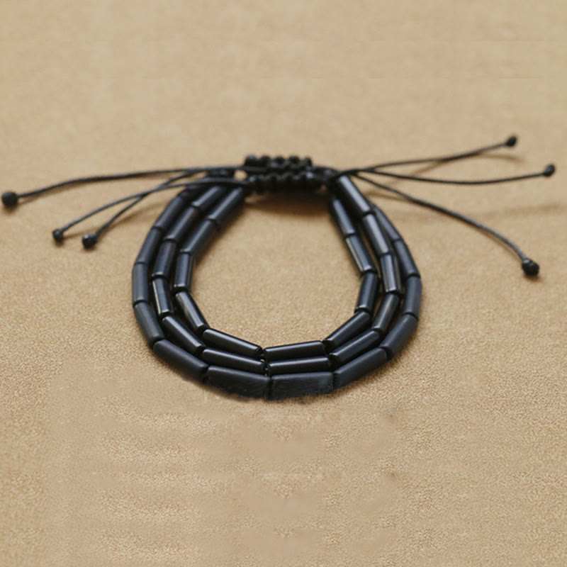 14mm Black Onyx Bead Bracelet for Support & Protection