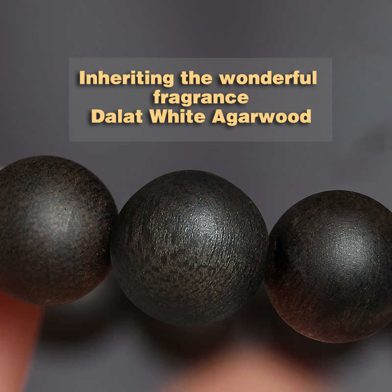 10mm Agarwood Strength Bracelet - Rare Dalat White Qinan Sinking