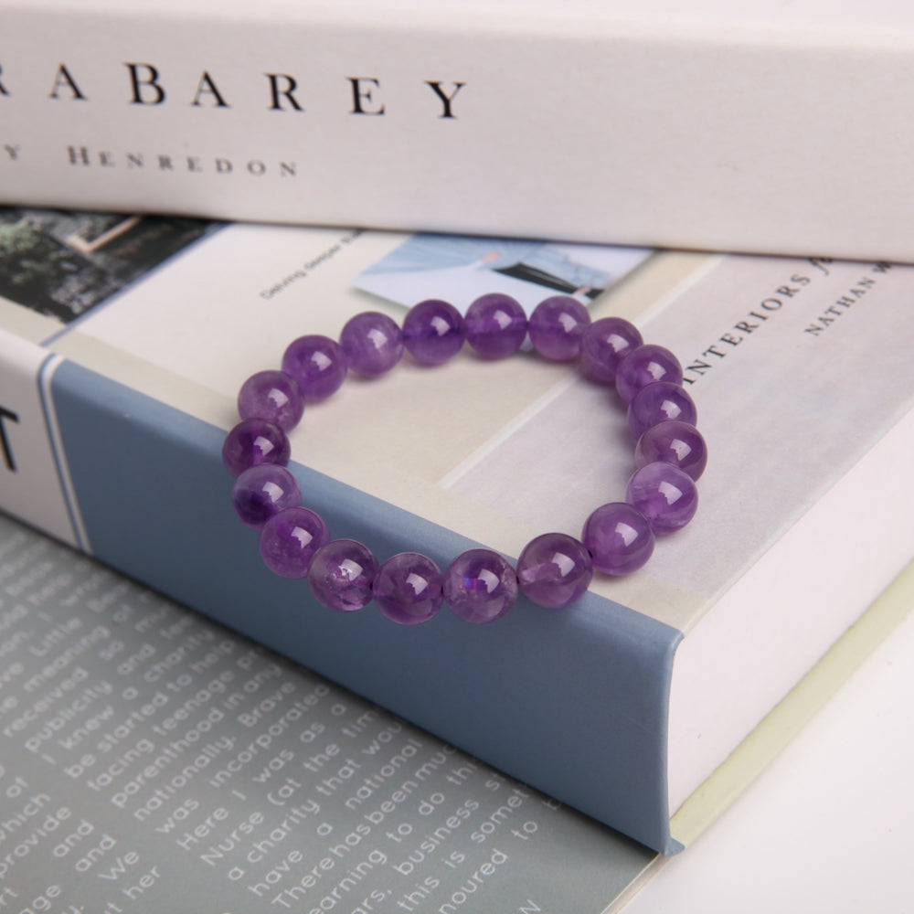 10mm Amethyst Crystal Healing Bracelet
