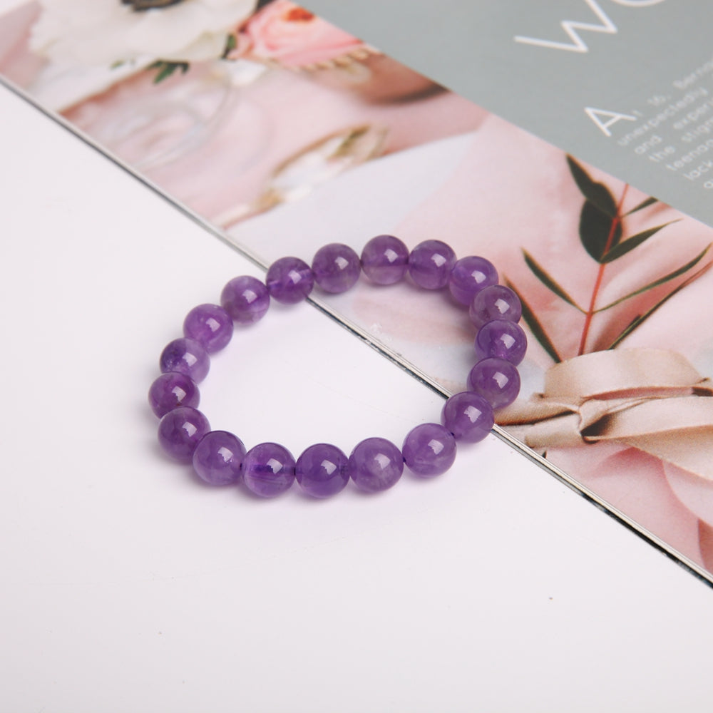 10mm Amethyst Crystal Healing Bracelet