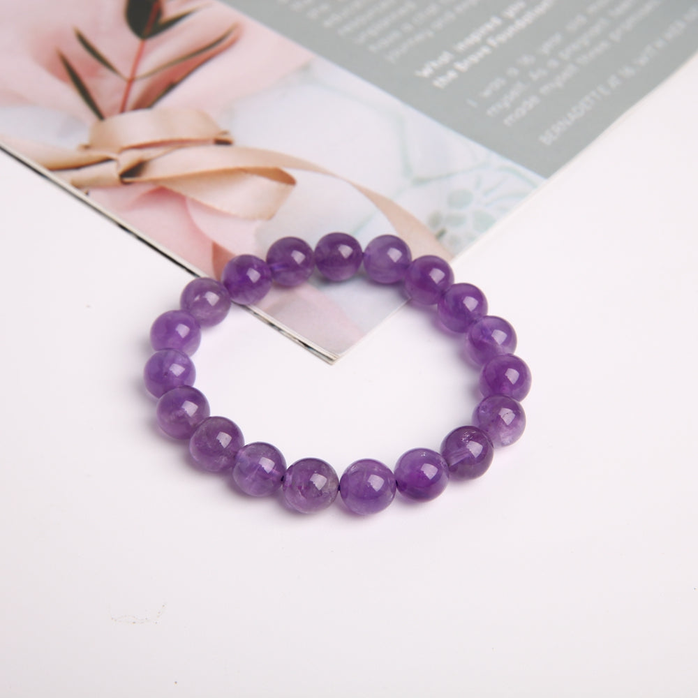 10mm Amethyst Crystal Healing Bracelet