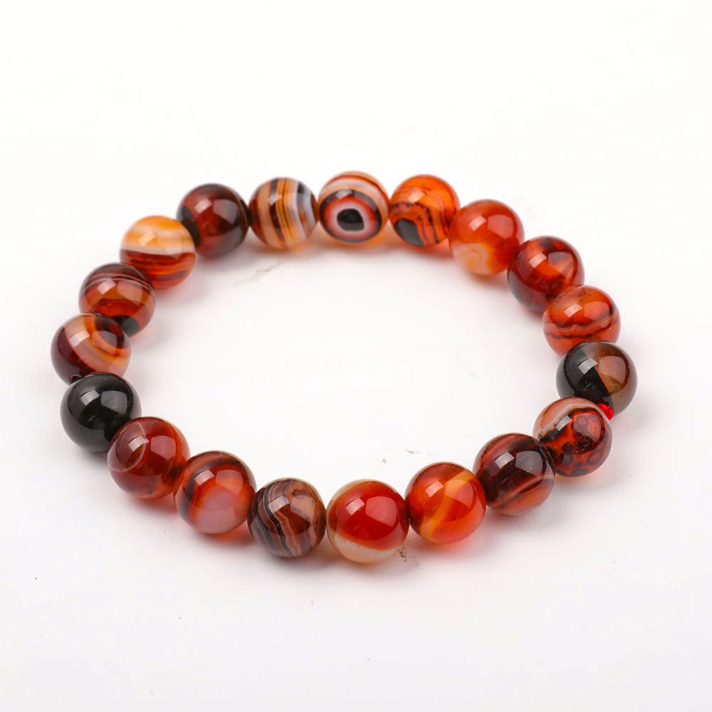 10mm Black Sardonyx Agate Bracelet for Protection