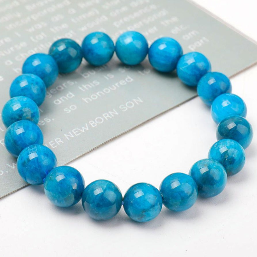 10mm Blue Apatite Healing Spiritual Bracelet