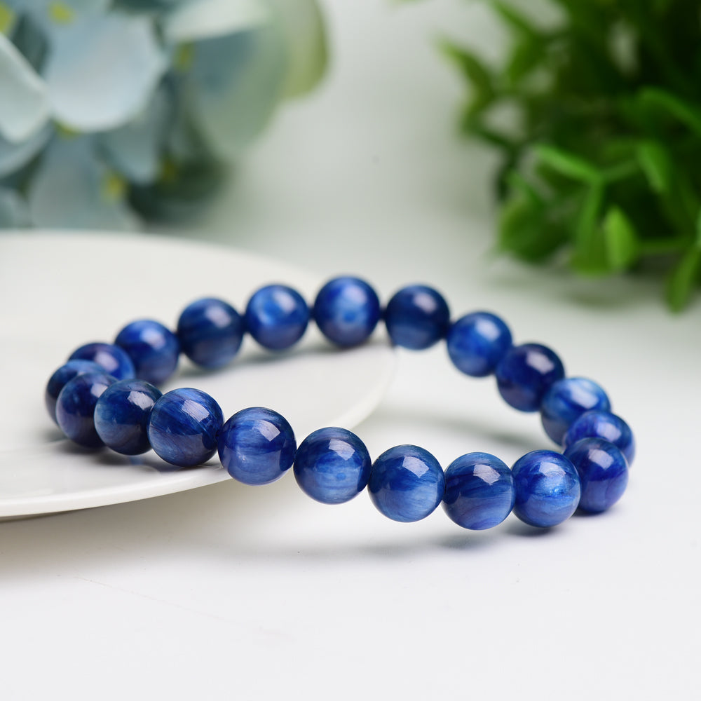 10mm Blue Kyanite Spiritual Bracelet for Healing