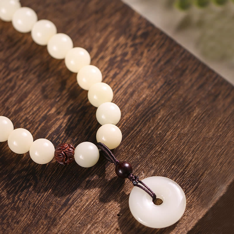 10mm Bodhi Seed Green Sandalwood Lotus Bracelet | Harmony Peace