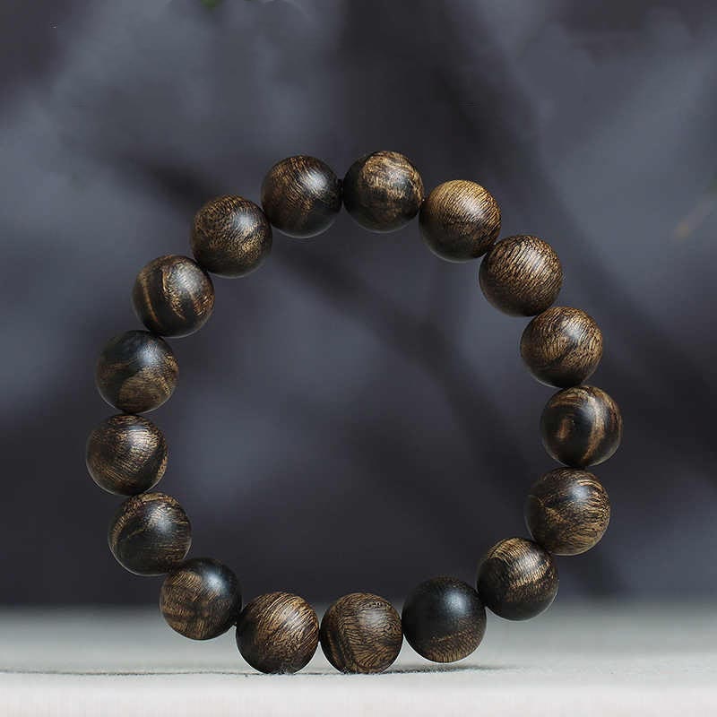 10mm Brunei Agarwood Water Ripple Peace Bracelet