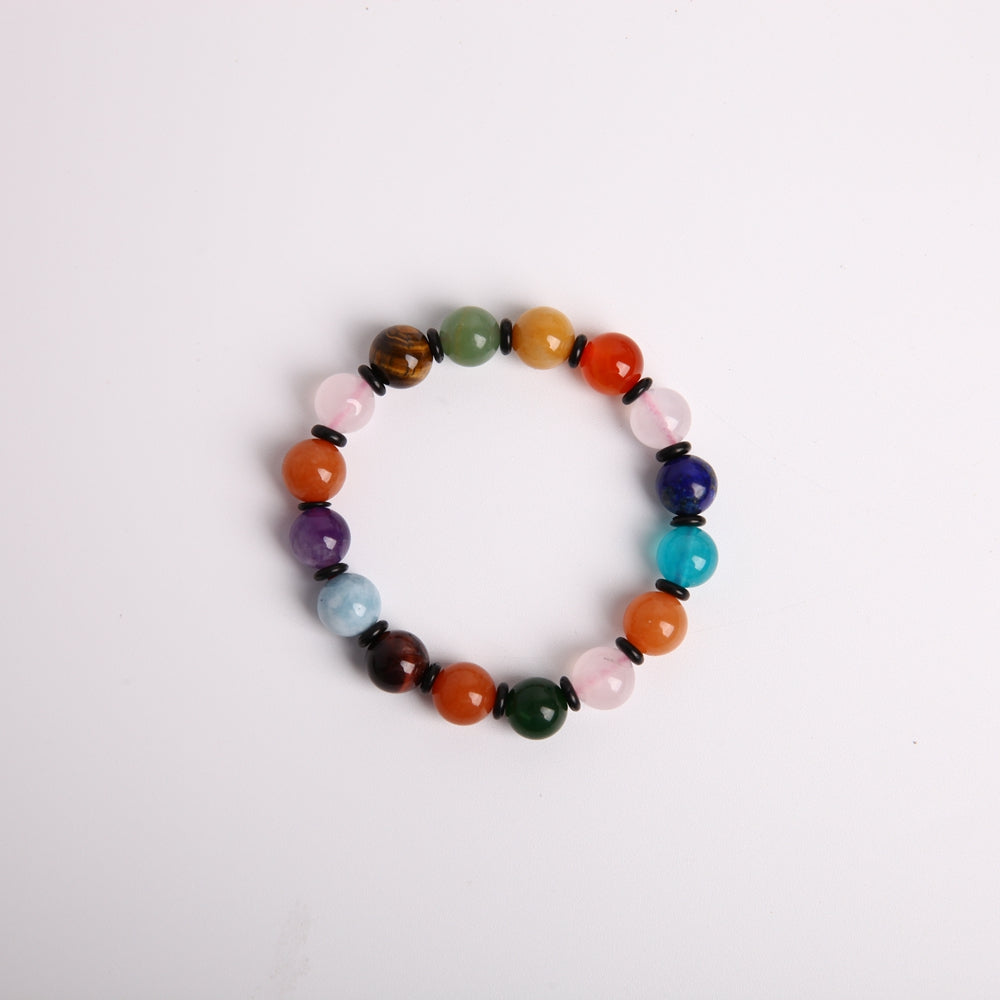 10mm Chakra Crystal Healing Bracelet for Energy Balance