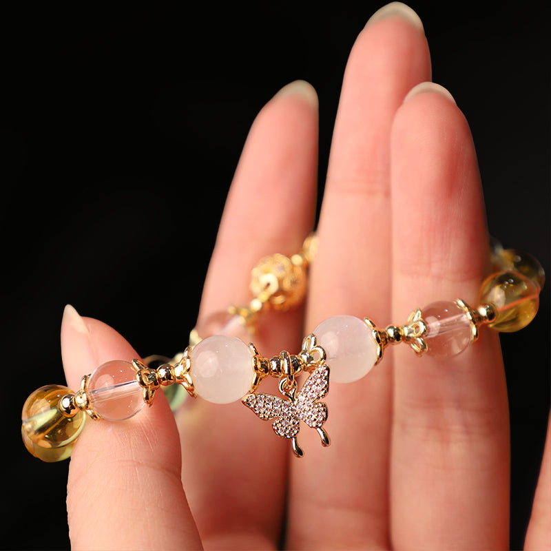 10mm Citrine Prosperity & Protection Charm Bracelet