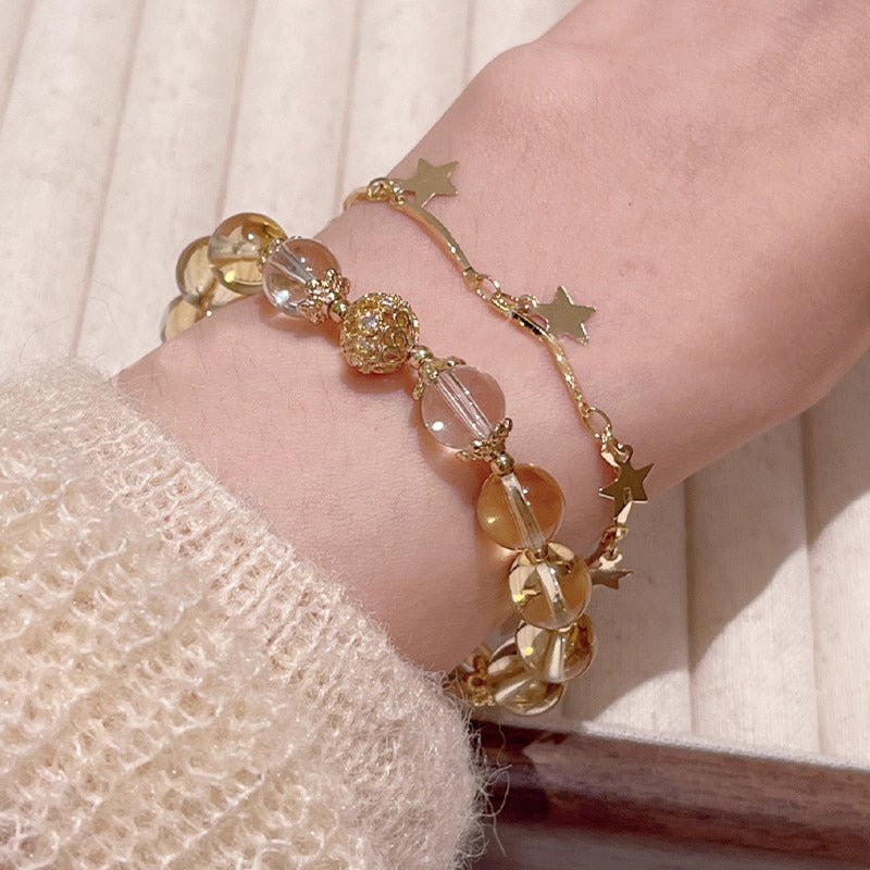 10mm Citrine Prosperity & Protection Charm Bracelet