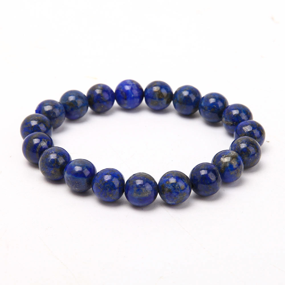 10mm Lapis Lazuli Bead Bracelet for Meditation Balance