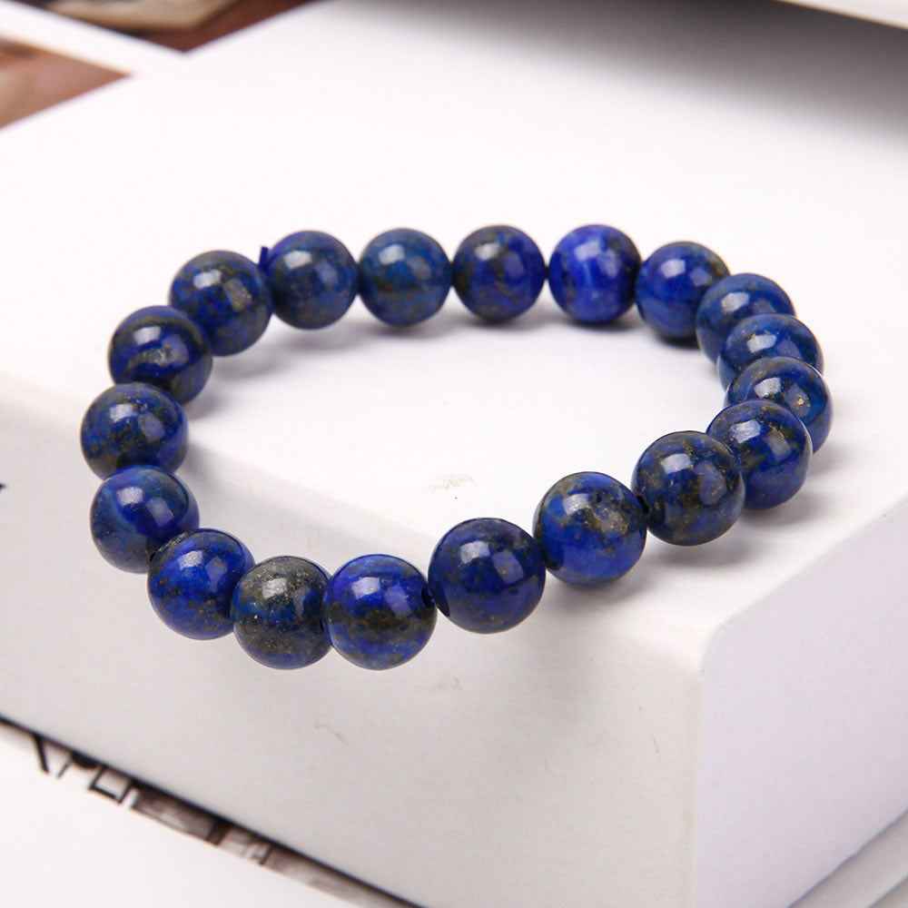 10mm Lapis Lazuli Bead Bracelet for Meditation Balance