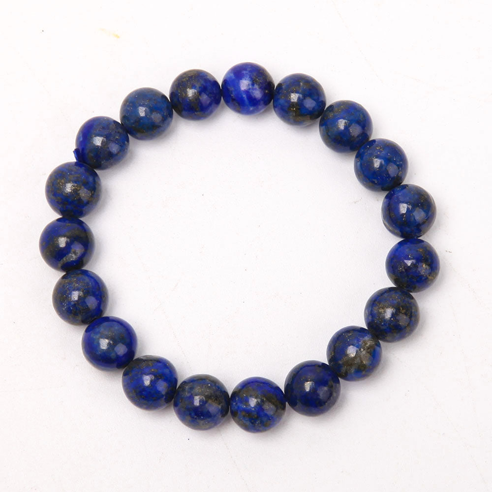 10mm Lapis Lazuli Bead Bracelet for Meditation Balance