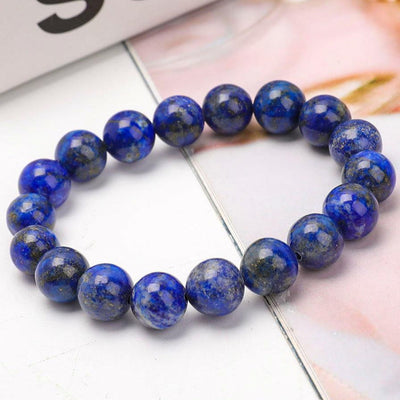 10mm Lapis Lazuli Bead Bracelet for Meditation Balance