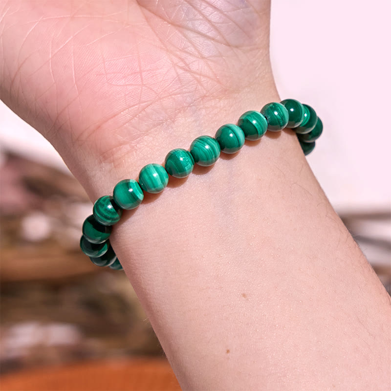 10mm Malachite Protection Bracelet for Calmness