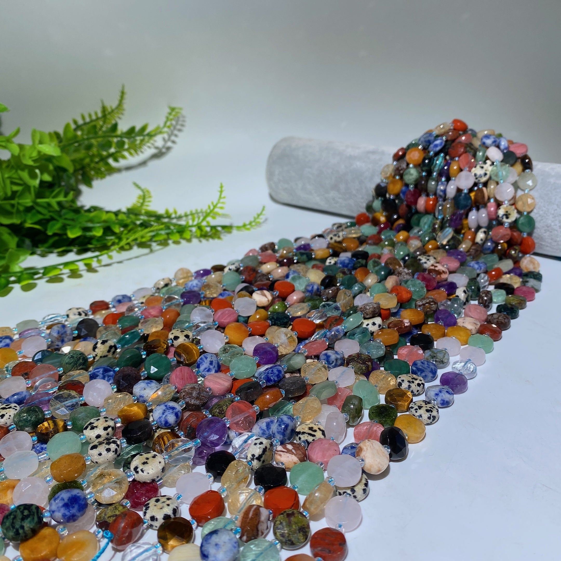 10mm Mixed Crystal Faceted Beads String 38cm for Jewelry Healing