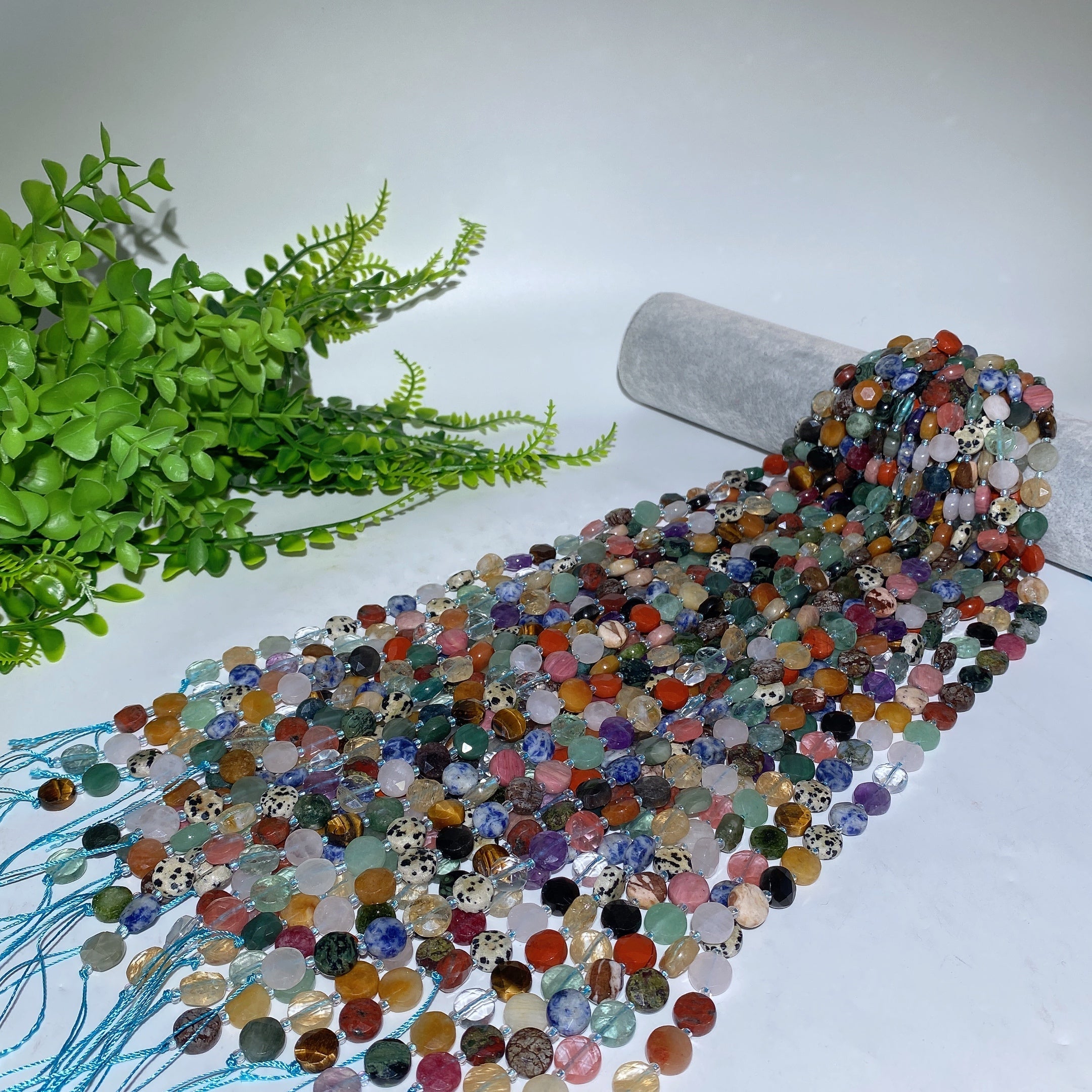 10mm Mixed Crystal Faceted Beads String 38cm for Jewelry Healing