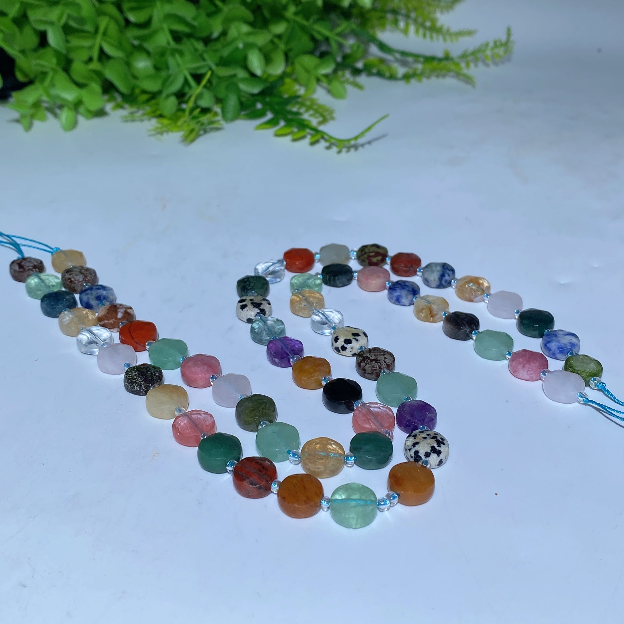 10mm Mixed Crystal Faceted Beads String 38cm for Jewelry Healing