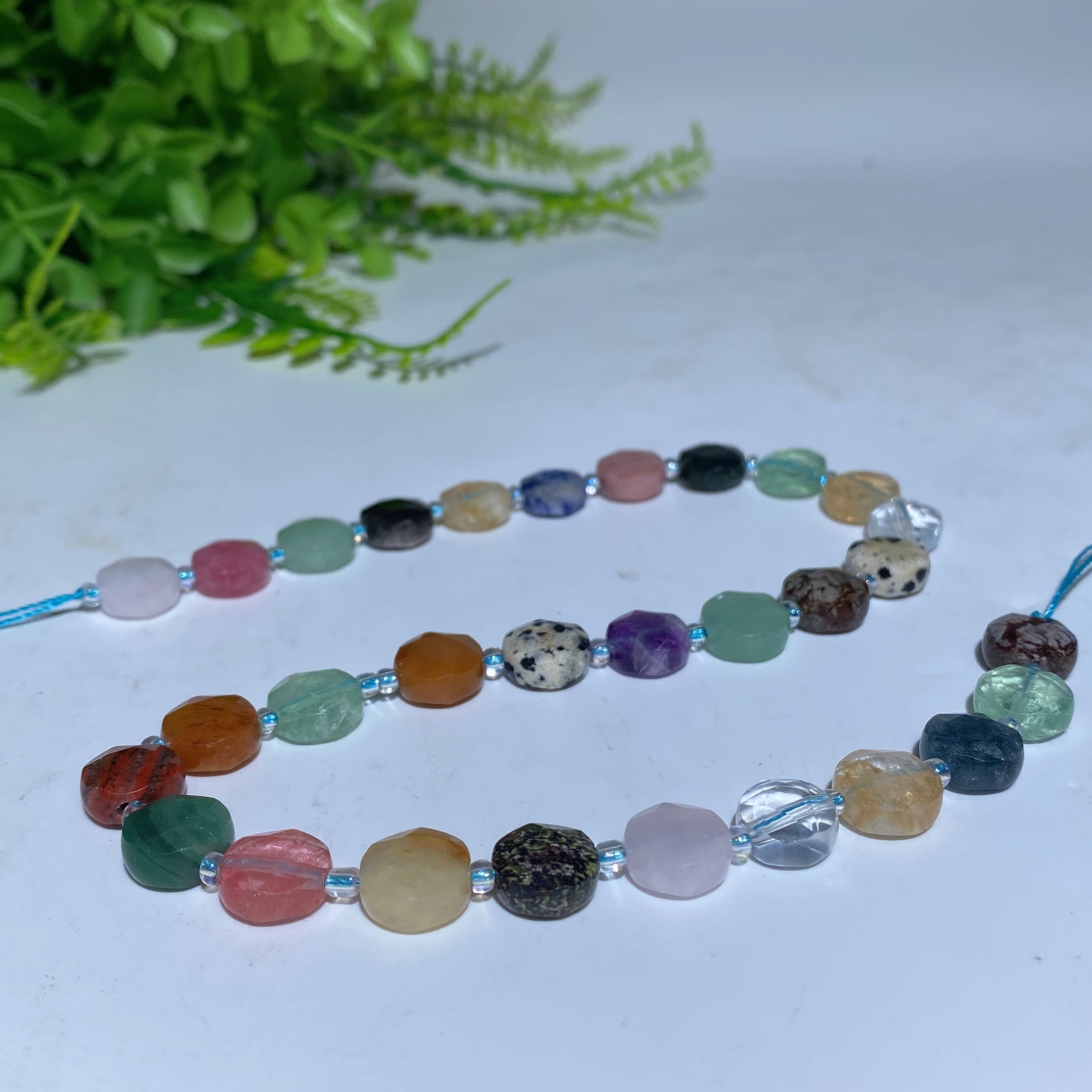 10mm Mixed Crystal Faceted Beads String 38cm for Jewelry Healing