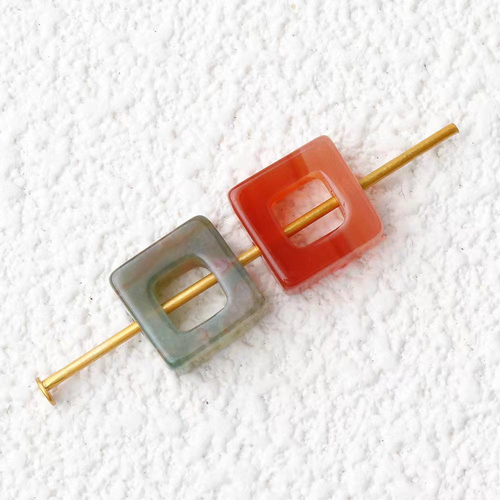 10mm Mixed Crystal Heart & Square Beads for Spiritual Jewelry