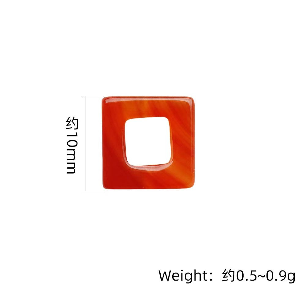 10mm Mixed Crystal Heart & Square Beads for Spiritual Jewelry