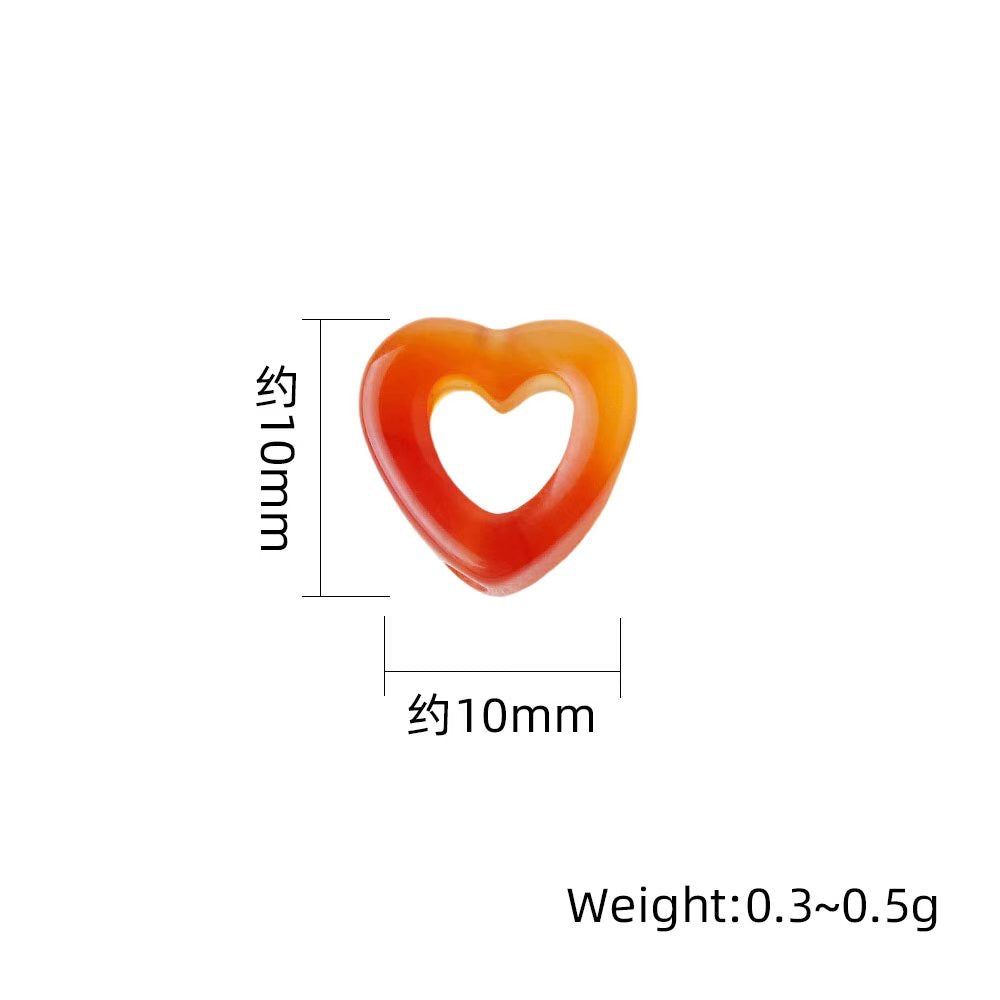 10mm Mixed Crystal Heart & Square Beads for Spiritual Jewelry