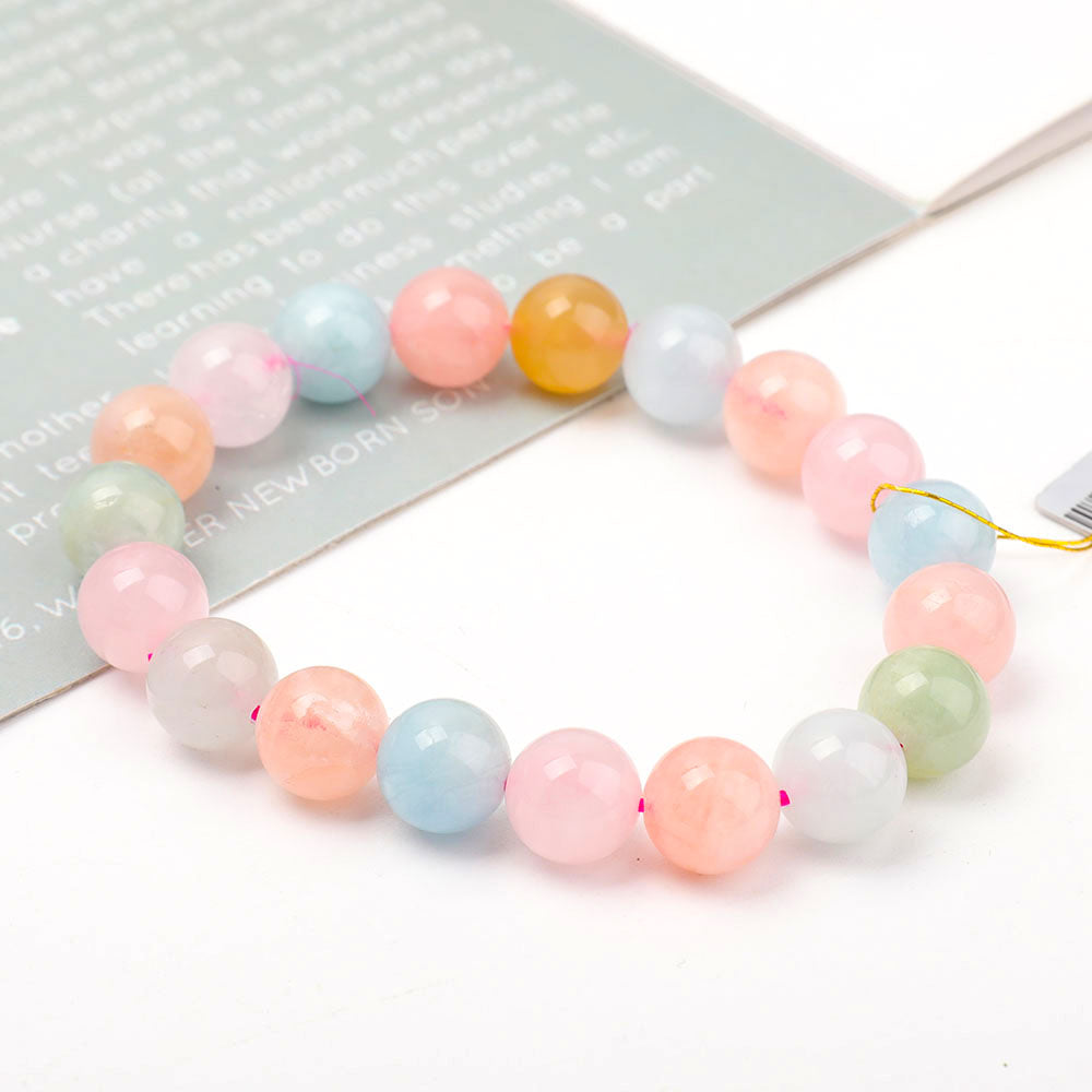 10mm Morganite Spiritual Bracelet for Healing & Balance