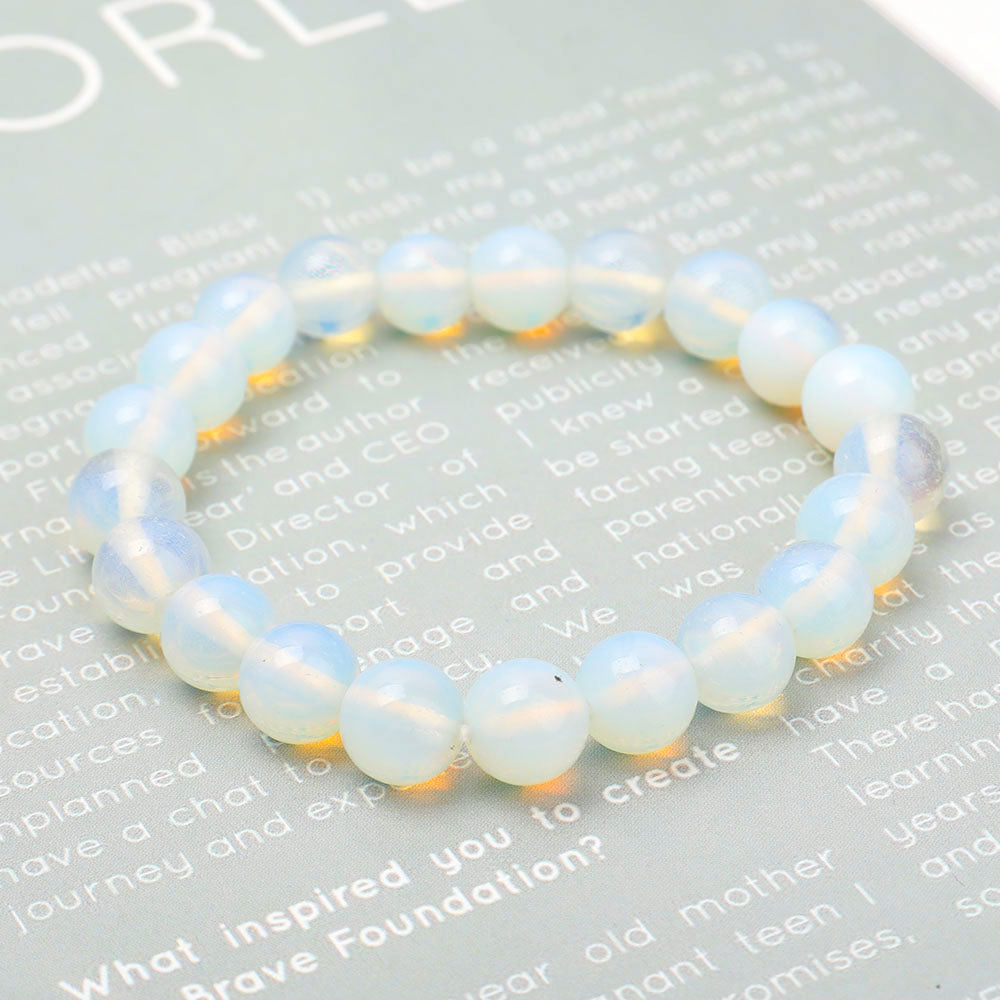 10mm Opalite Spiritual Bracelet for Healing & Protection