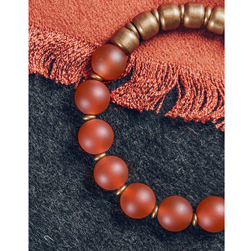 10mm Red Agate Confidence Bracelet for Fortune