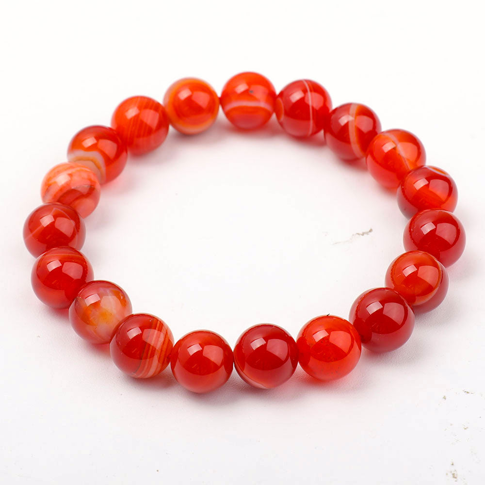 10mm Sardonyx Agate Healing Bracelet for Emotional Balance