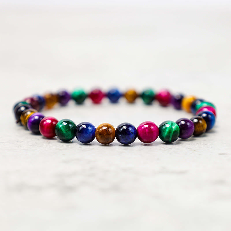 10mm Tiger Eye Courage Bracelet for Strength & Confidence