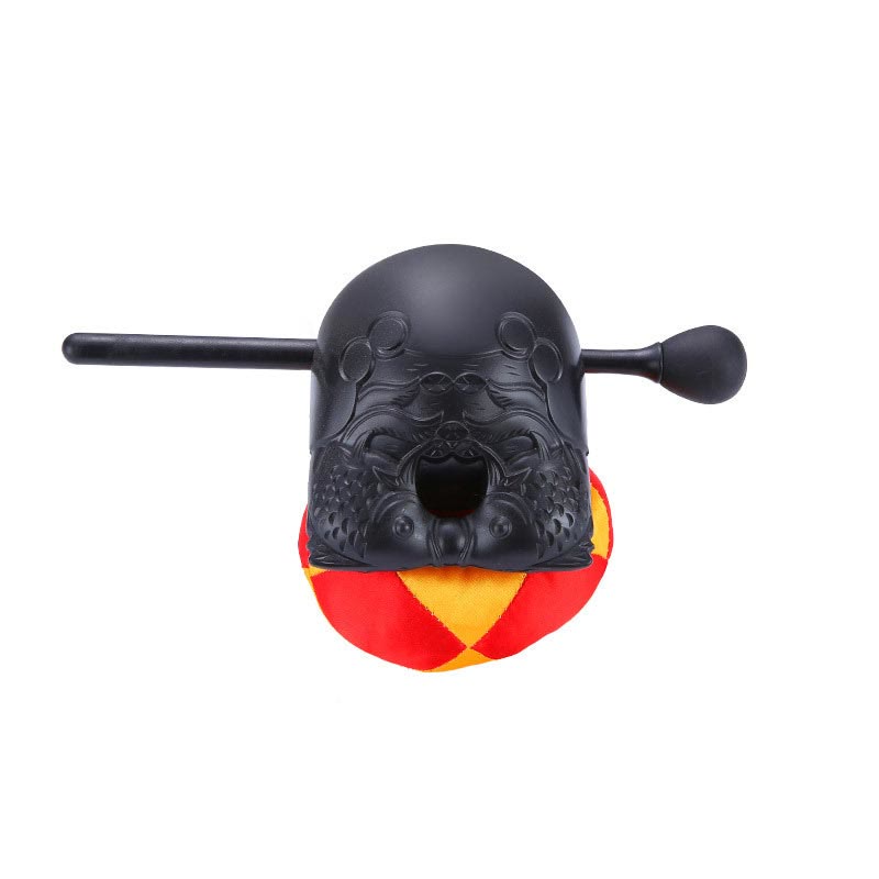 11.5cm Wooden Fish Drum with Koi Pattern | Mindfulness Meditation