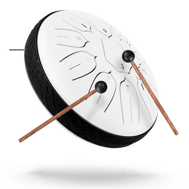 11 Note Steel Tongue Drum 6 Inch Meditation Lotus Kit