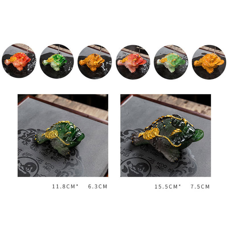 Color Changing Feng Shui Frog Resin Tea Pet Figurine