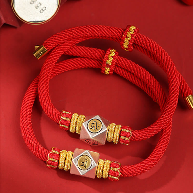 Chinese Zodiac Kids Bracelet | 999 Silver Red Rope Luck Strength