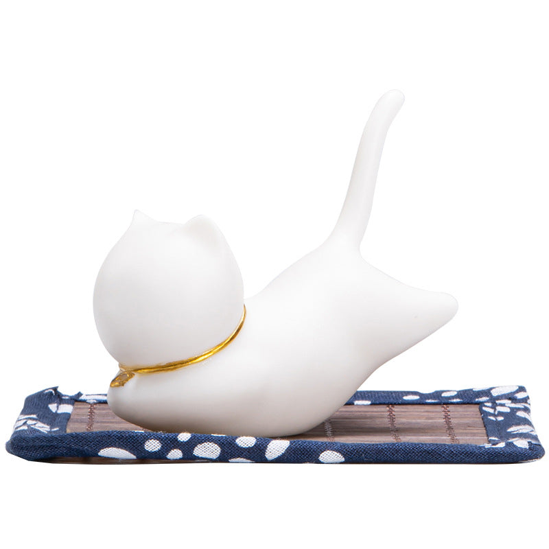 Ceramic Cat Panda Incense Burner | Blessing Decoration