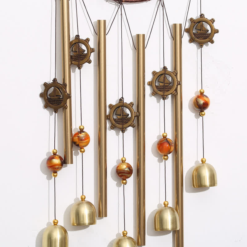 Copper Dream Catcher Wall Hanging | Elephant Chimes for Healing