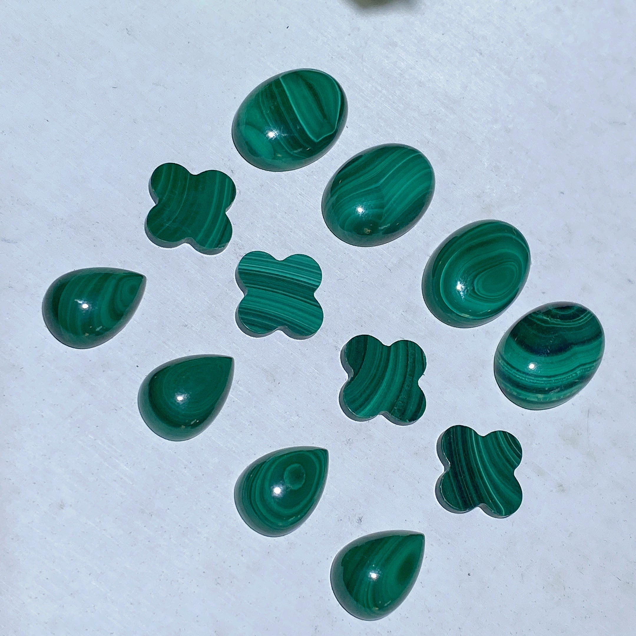 12-20mm Peach Moonstone Malachite Crystal Jewelry Stones
