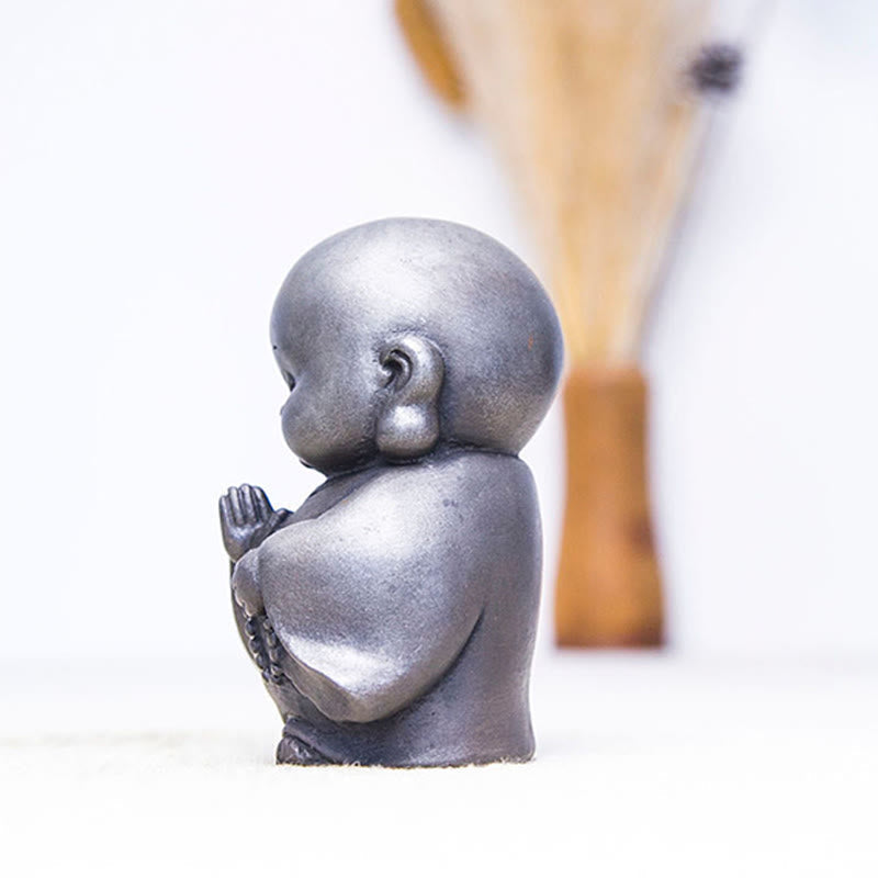 12.7cm Rust Version Buddha Statue | Handmade Little Monk Decor